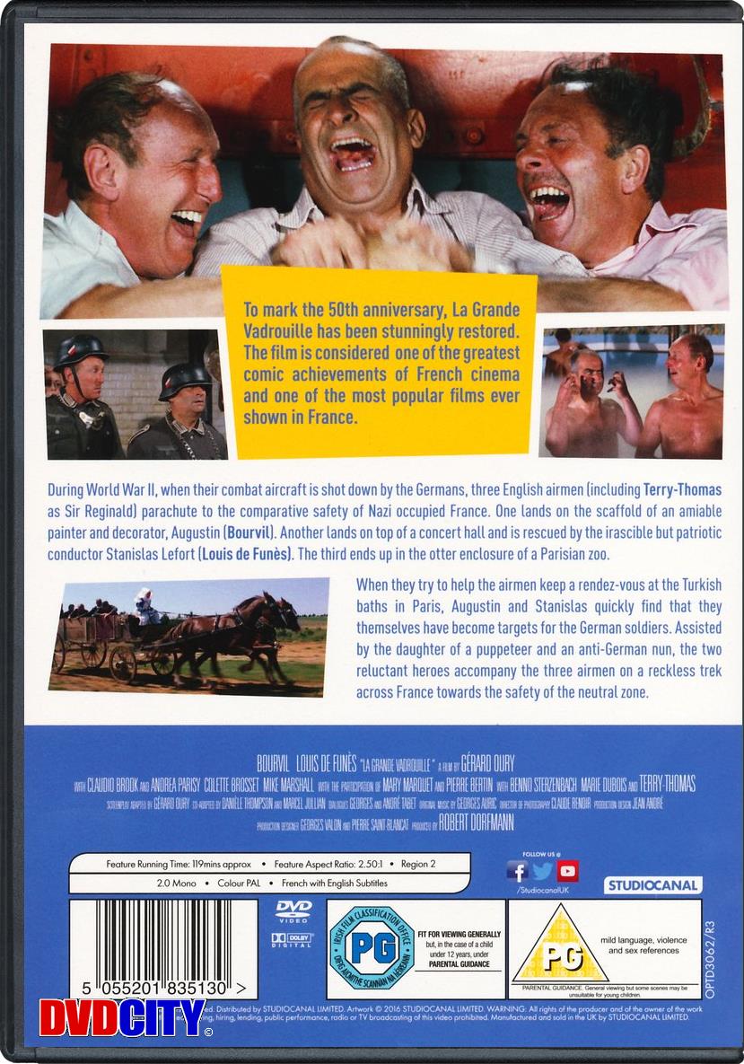 La Grande Vadrouille - 50th Anniversary Edition Blu-ray and DVD - British  Comedy Guide