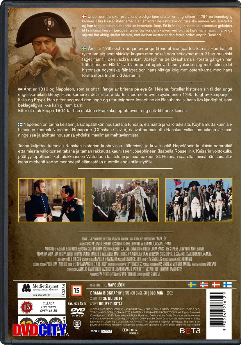  Napoléon - Christian Clavier, Isabella Rossellini, John  Malkovich, Gérard Depardieu, Anouk Aimée, Yves Simoneau, Christian Clavier,  Isabella Rossellini : DVD et Blu-ray