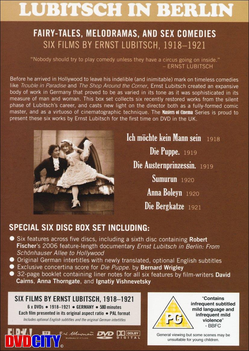 Lubitsch In Berlin - Fairy-tales Melodramas & Sex Comedies - dvdcity.dk