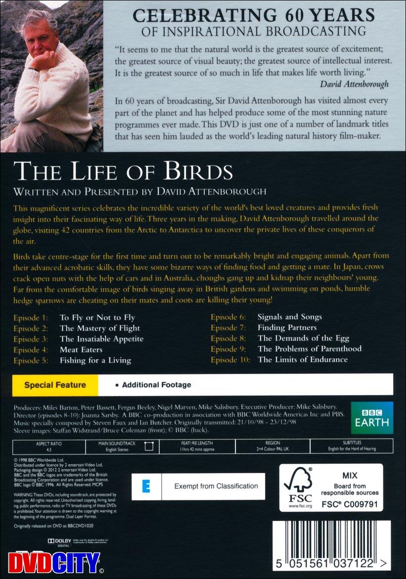 David Attenboroughs Life Of Birds 1998 Dvdcitydk