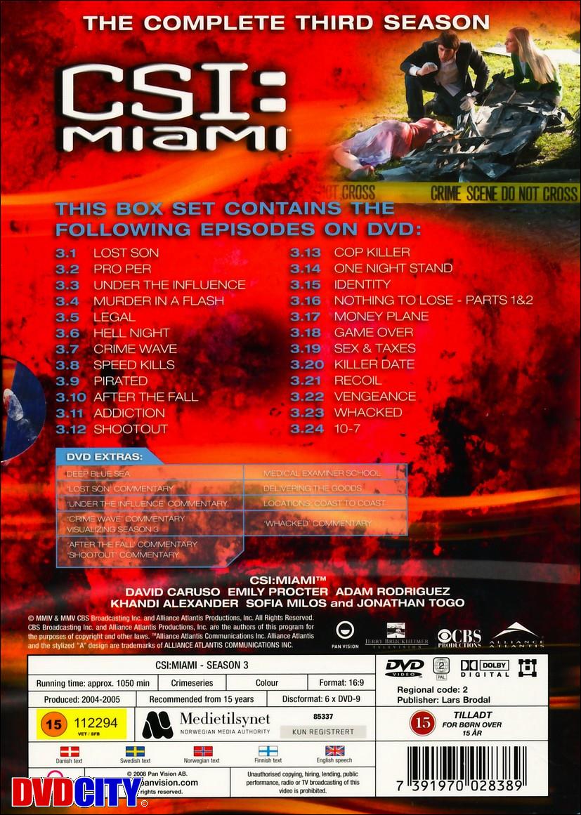 CSI: Miami - Season 3 (2004) - dvdcity.dk