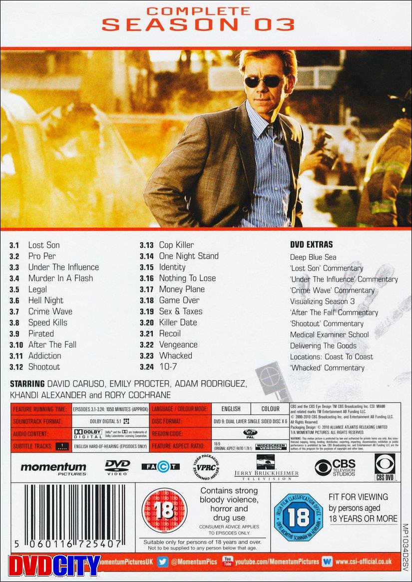 CSI: Miami - Season 3 (2004) - dvdcity.dk